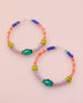 Teal Jules Beaded Hoops