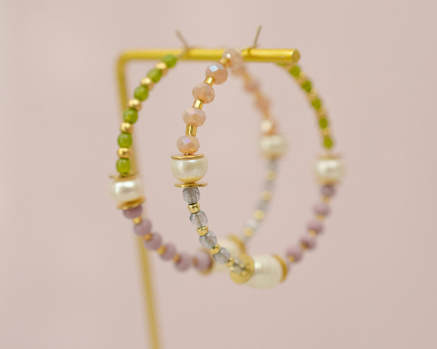 Pearl Jules Hoop Earrings