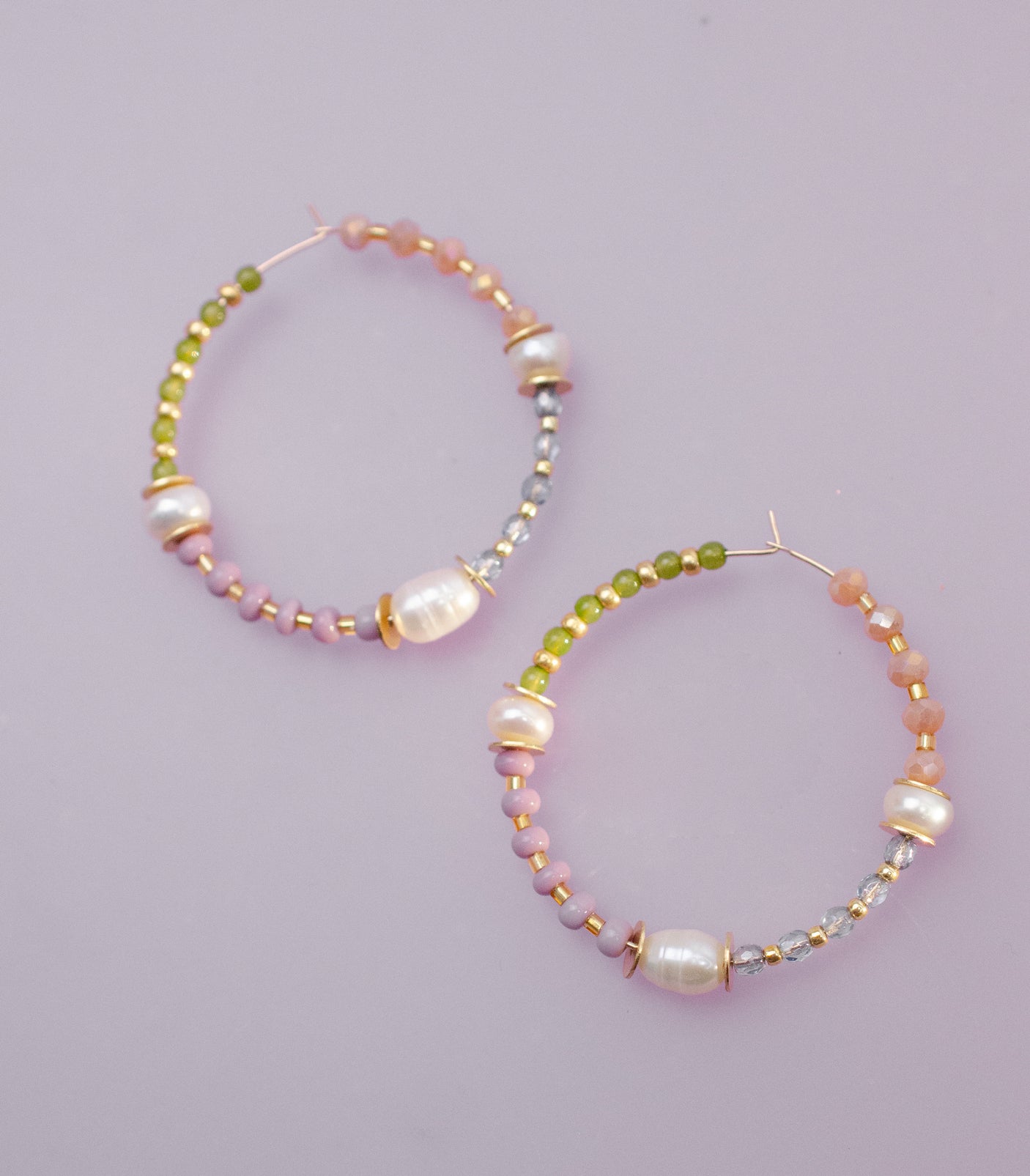 Pearl Jules Hoop Earrings