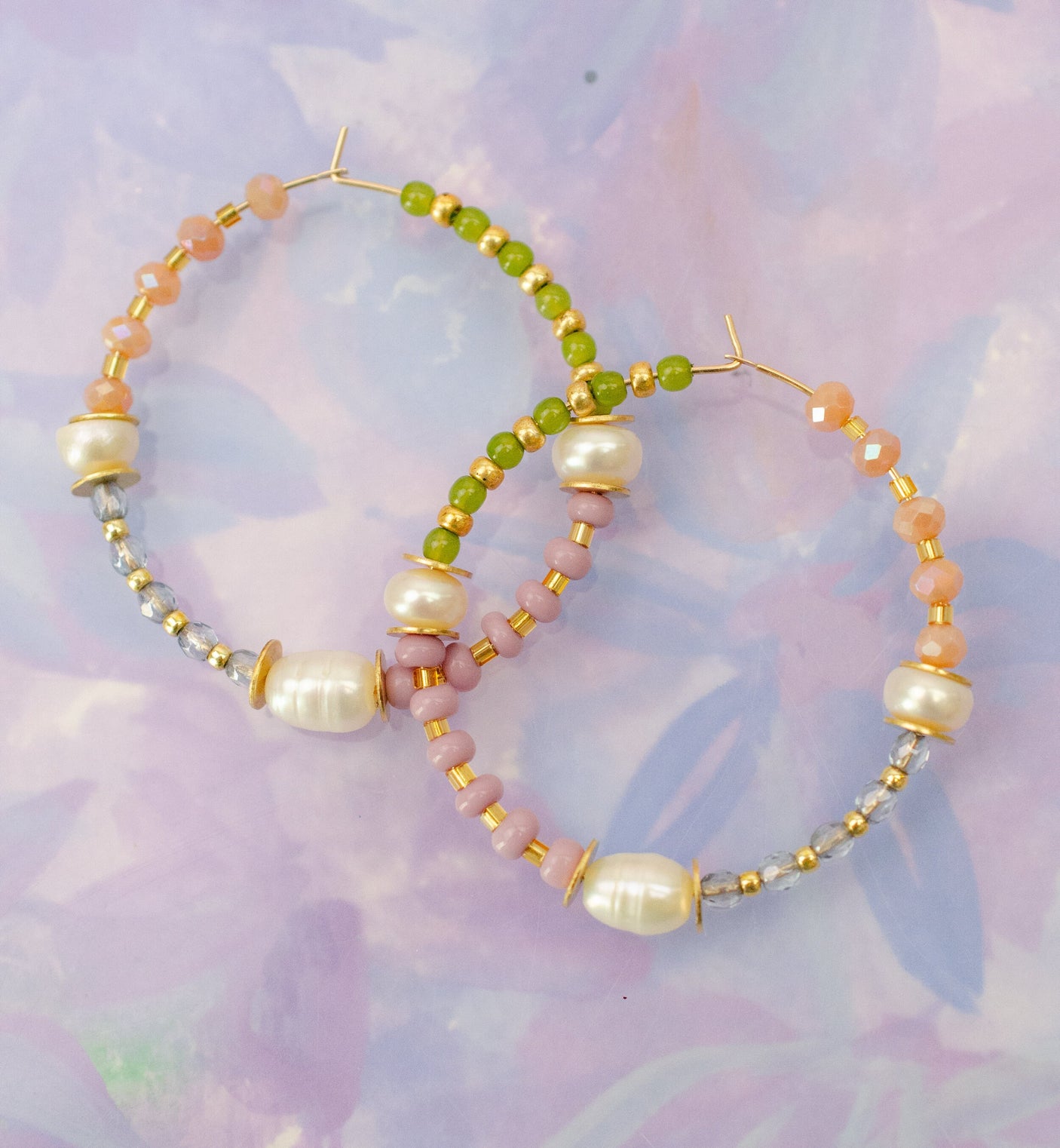 Pearl Jules Hoop Earrings
