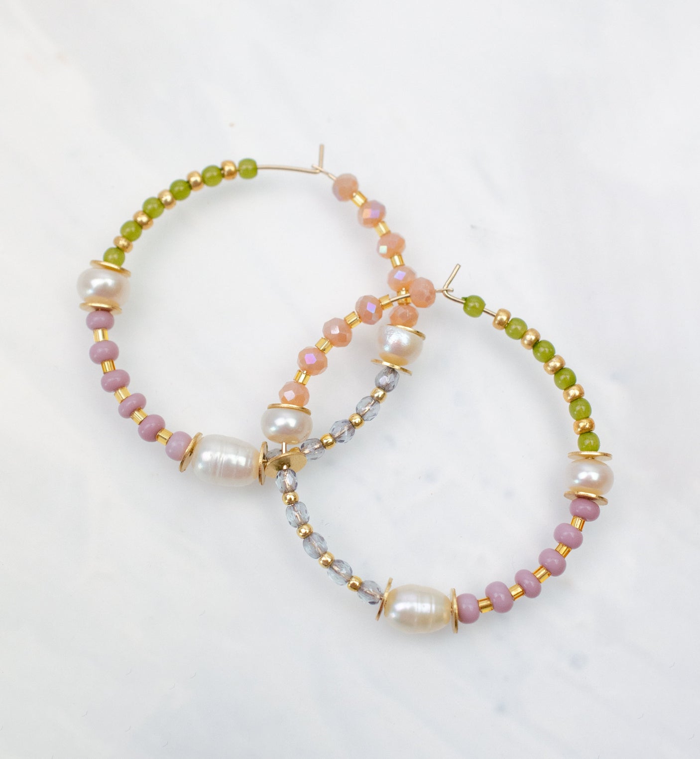 Pearl Jules Hoop Earrings