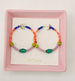 Teal Jules Beaded Hoops