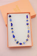 Blue Beaded Necklace, Cobalt necklace,Blue gemstone necklace friendship necklace, layering necklace, statement necklace, navy necklace