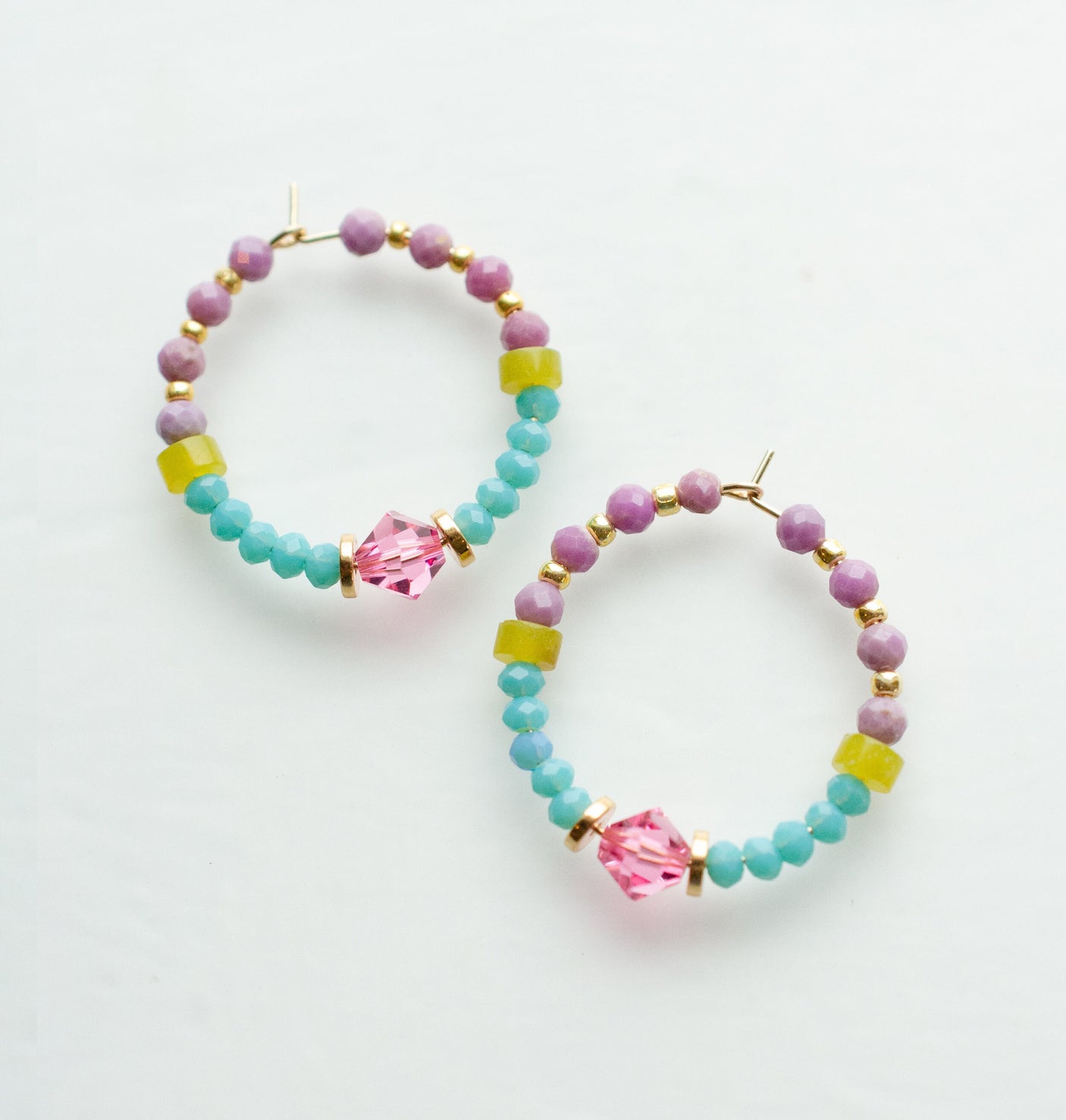Veda Beaded Hoops