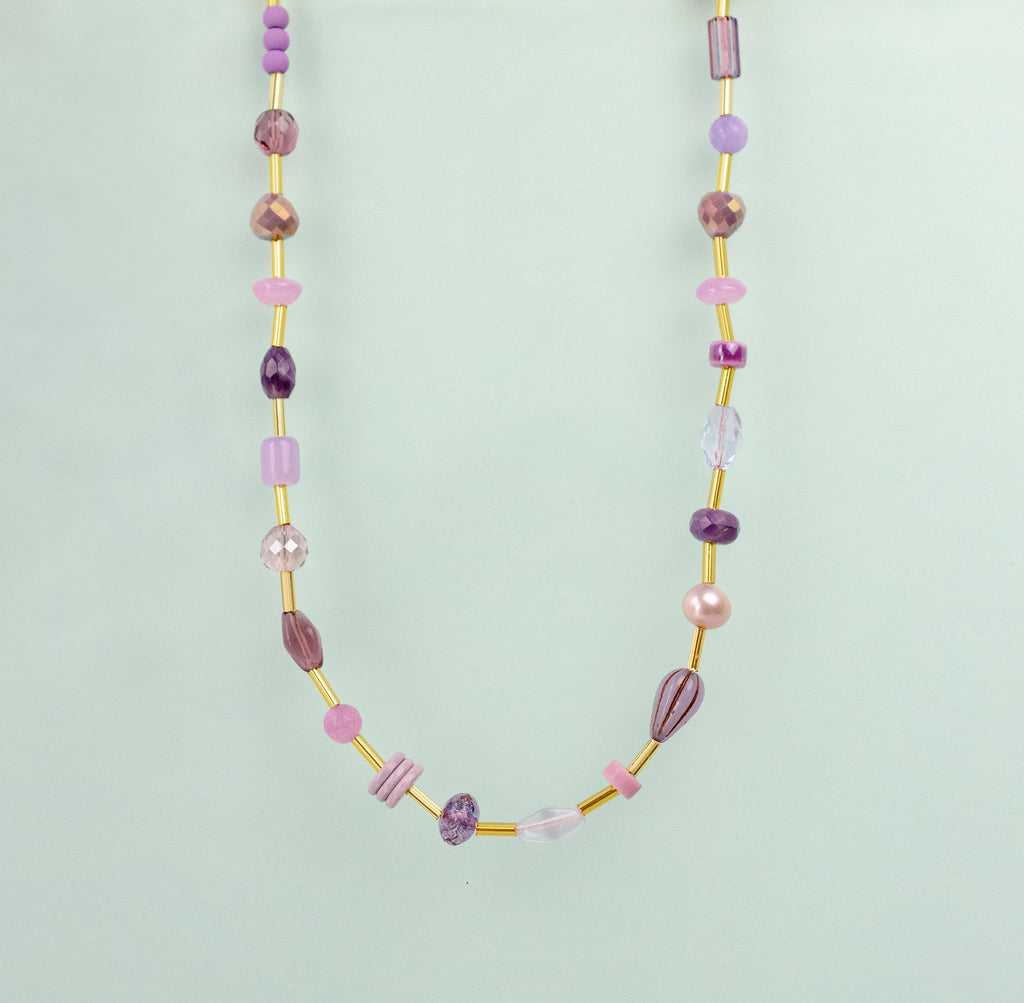 Purple Beaded Necklace