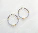 Beaded pearl hoop earrings, gold filled hoops, beaded hoop earrings, lightweight hoops, colorful hoop earrings, pearl hoops, pearl earrings