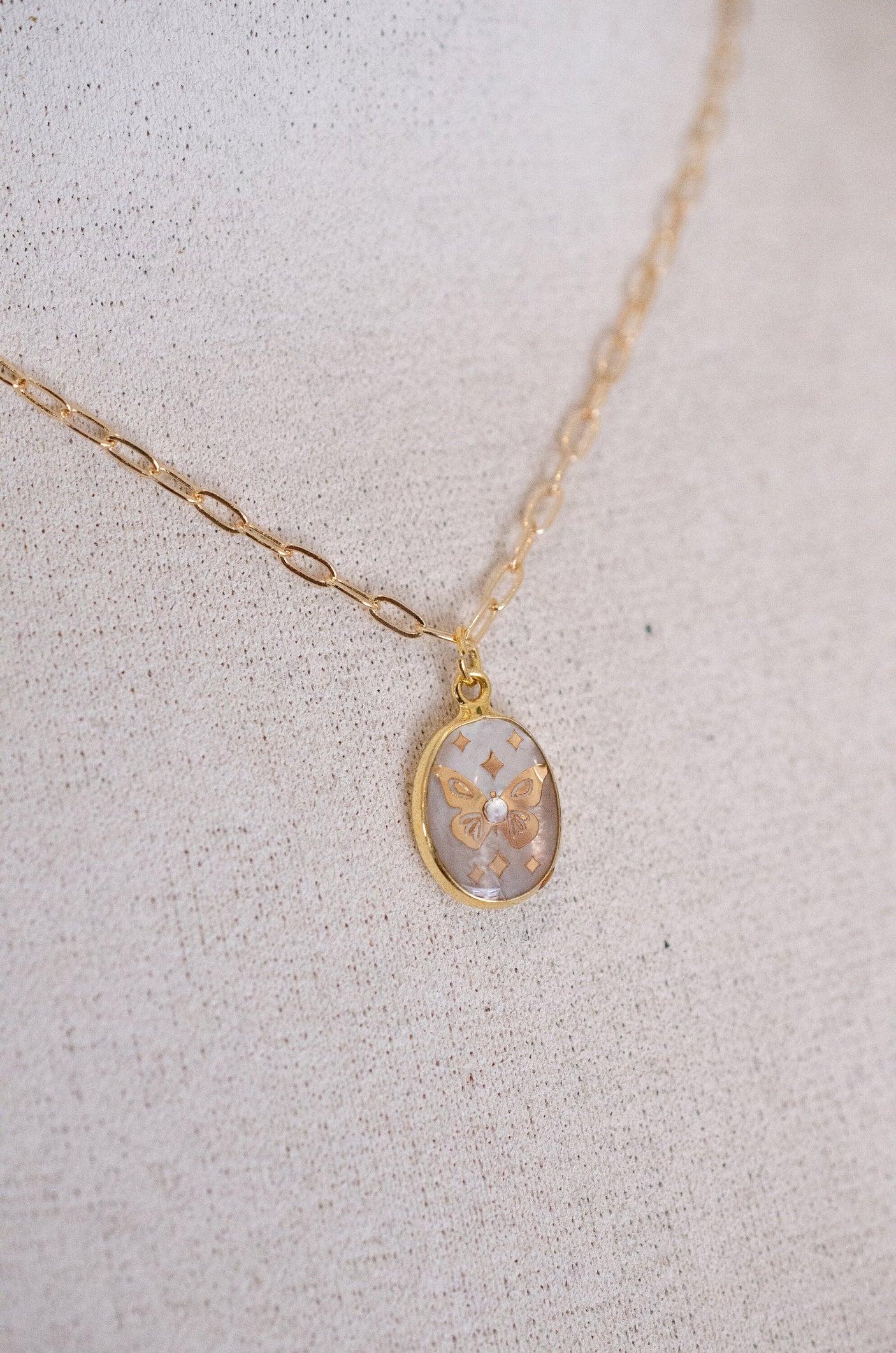 Pearl Butterfly Necklace