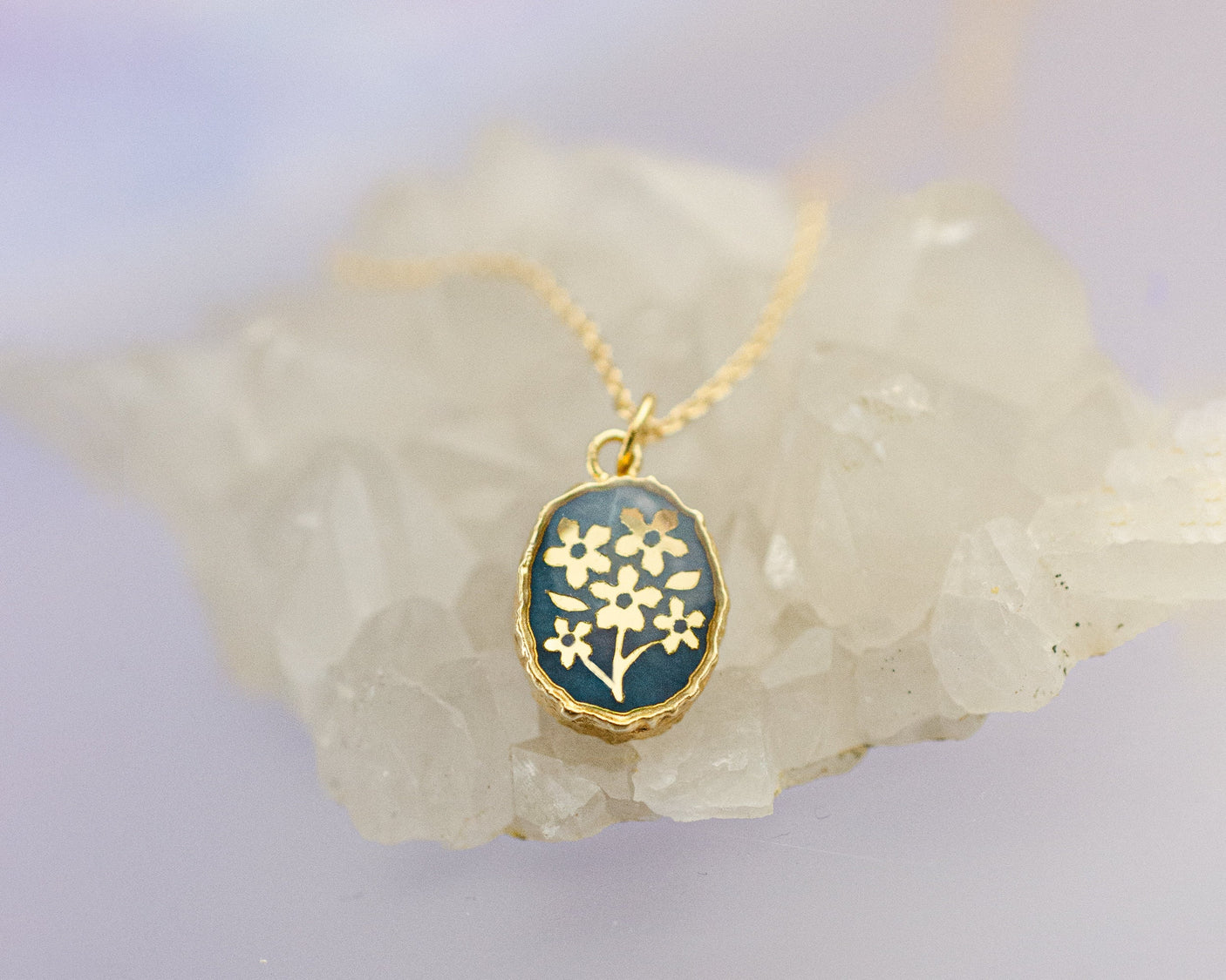 Forget Me Not Gemstone Necklace