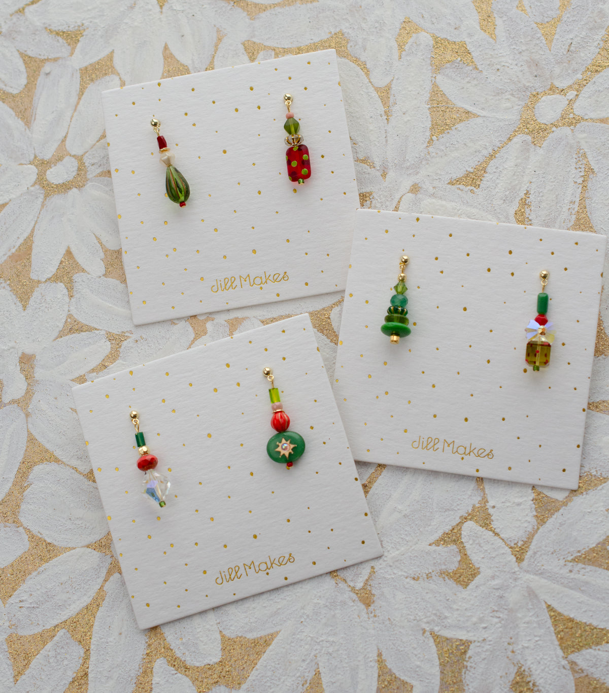 Holly Christmas Mix and Match Earrings