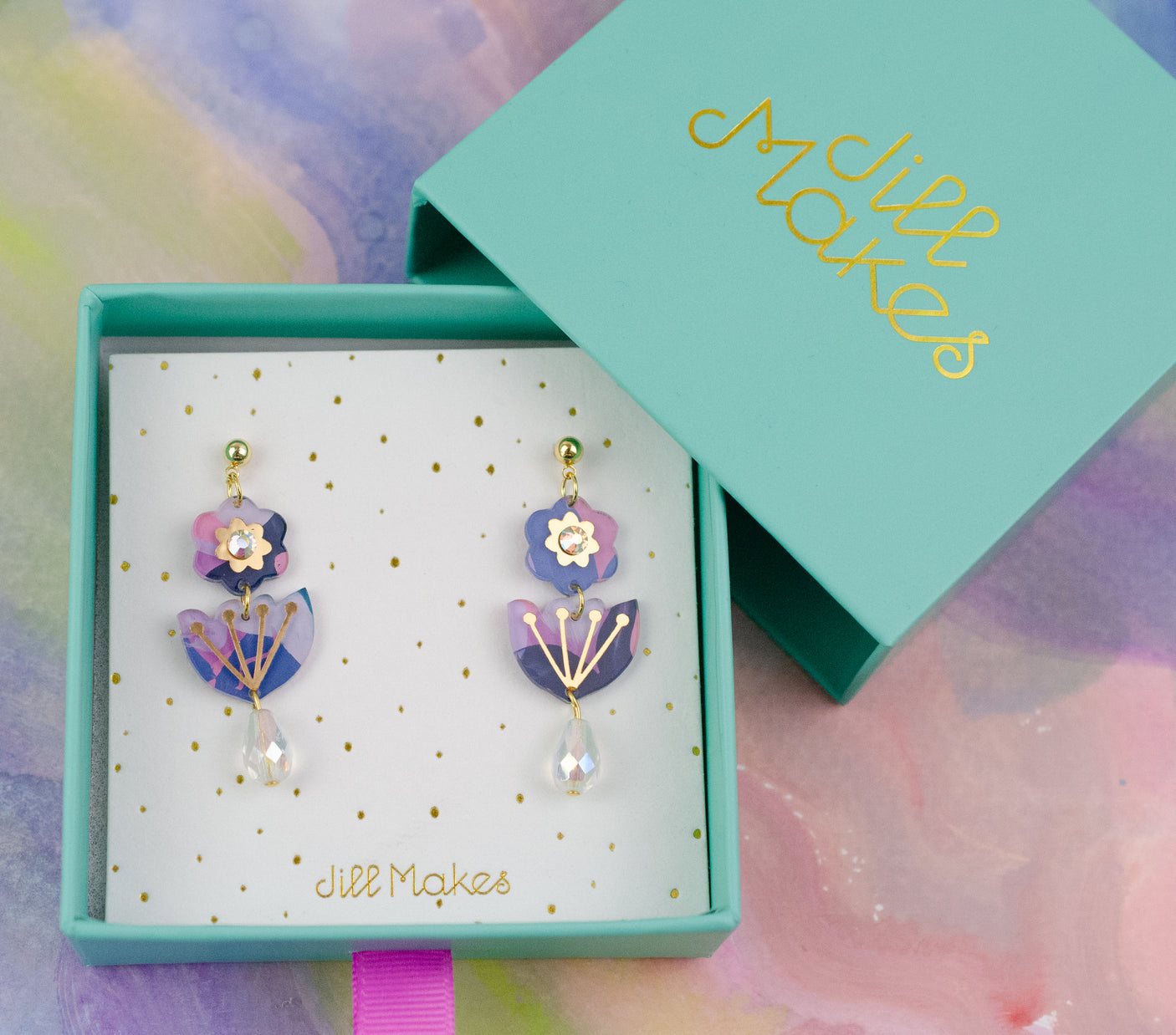 Celine Abstract Flower Earrings