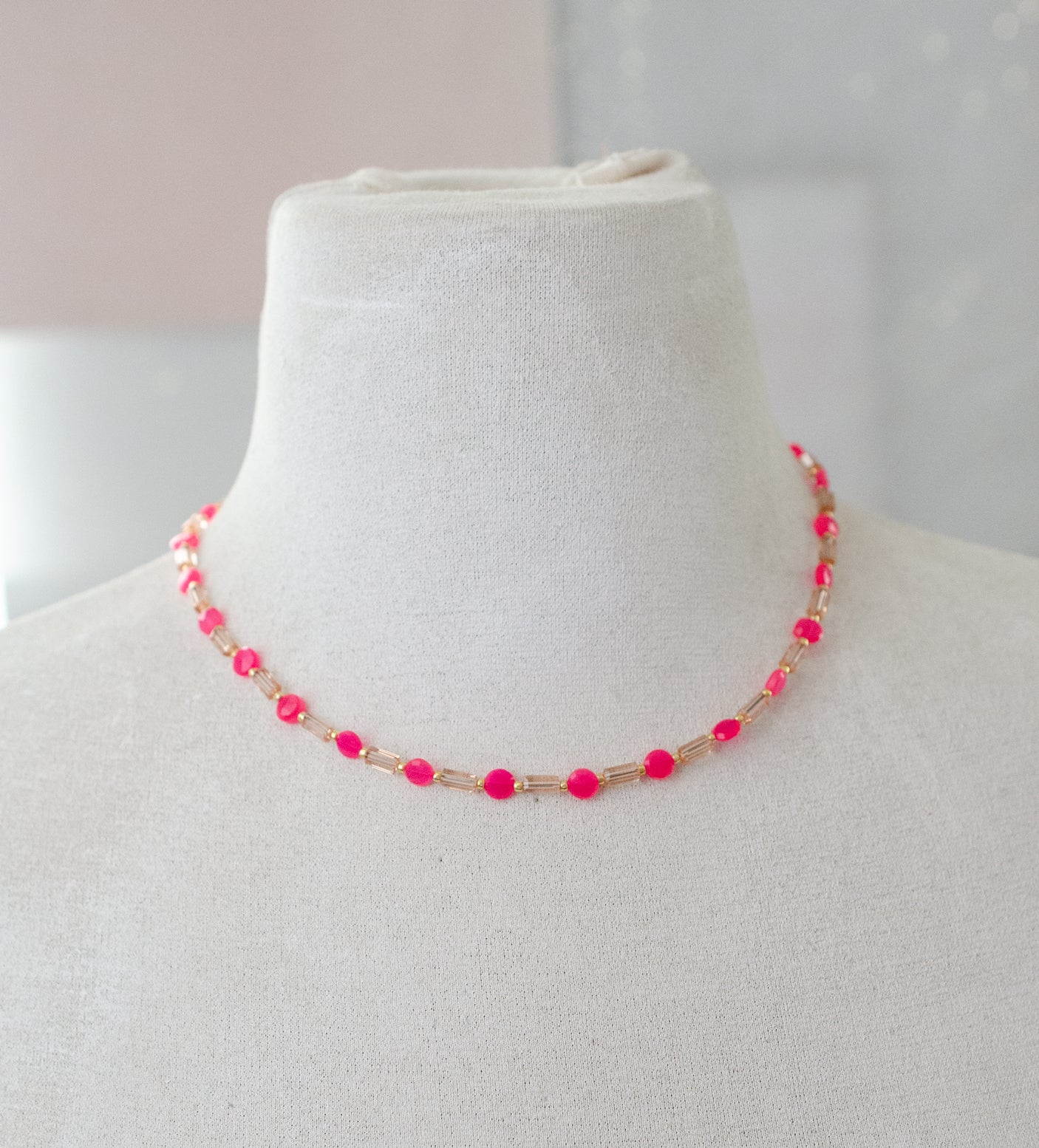 Electric Pink Necklace