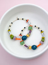 Abacus Beaded Hoops