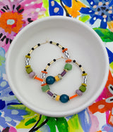 Abacus Beaded Hoops