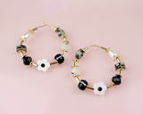 Magpie Beaded Hoops