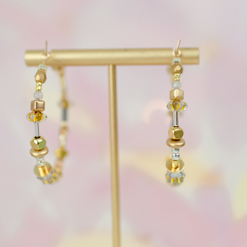 Gilda Beaded Hoops