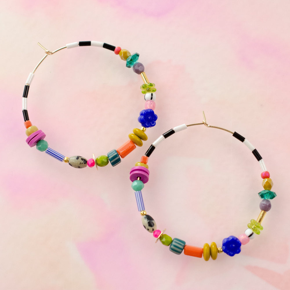 Tabitha Beaded Hoops