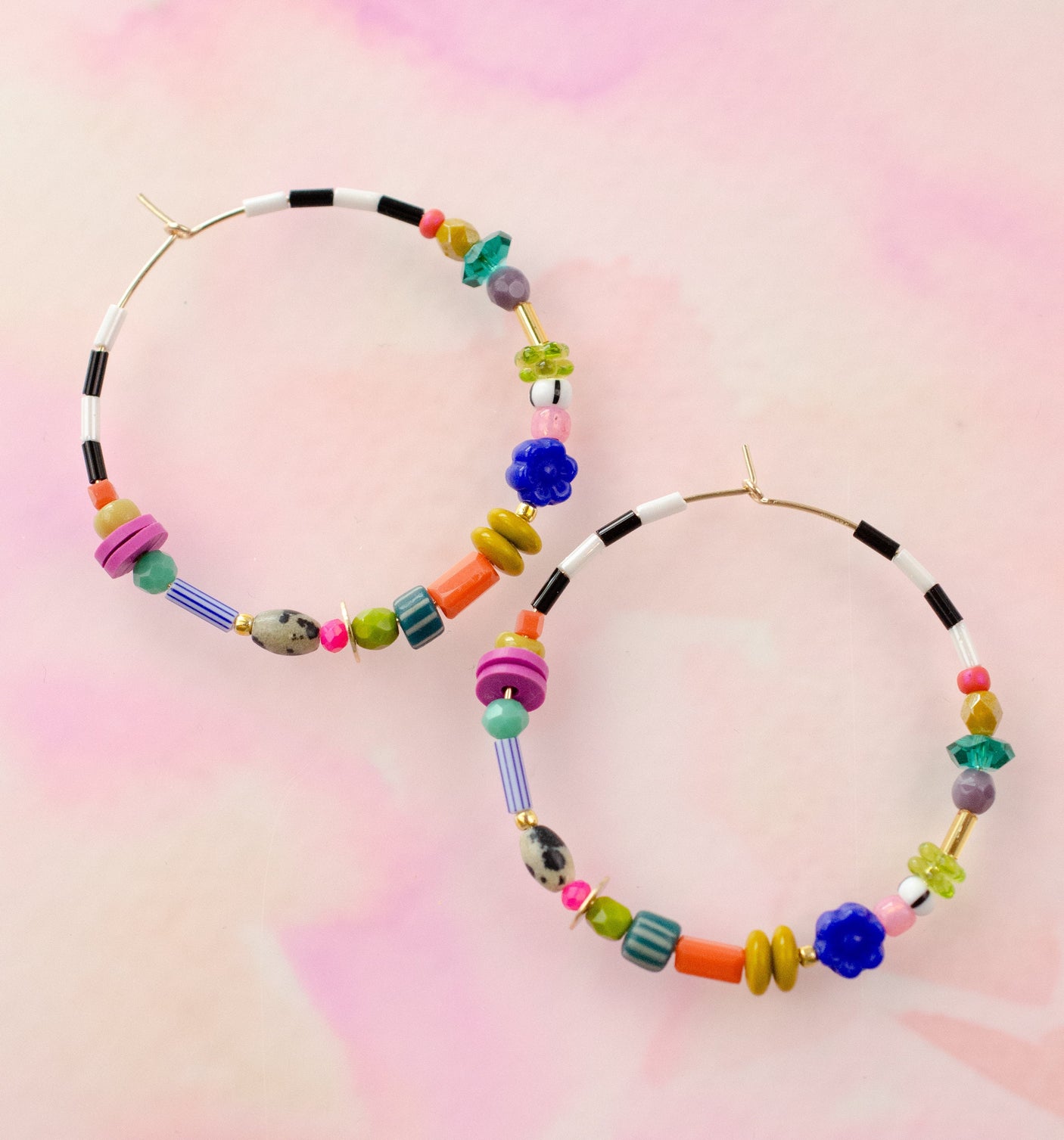 Tabitha Beaded Hoops