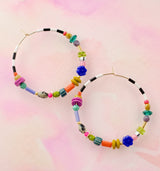Tabitha Beaded Hoops