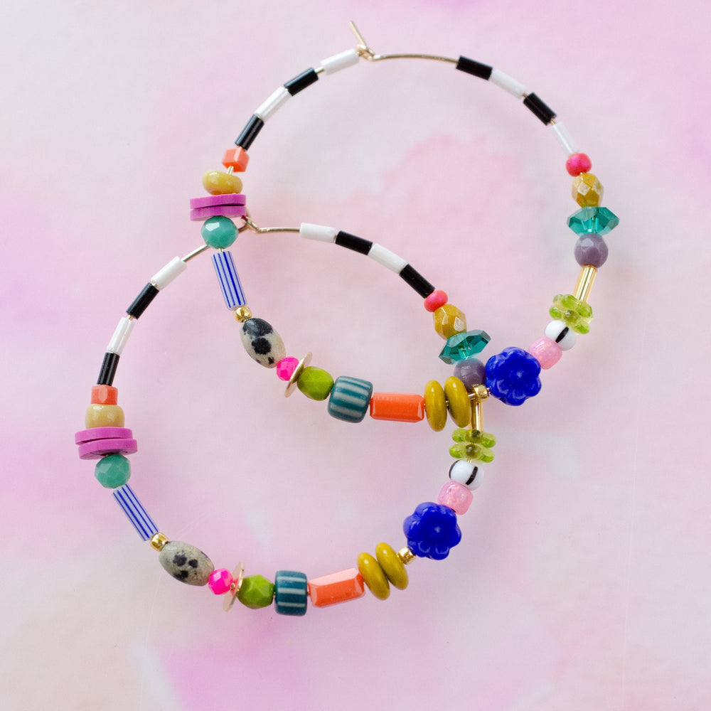 Tabitha Beaded Hoops