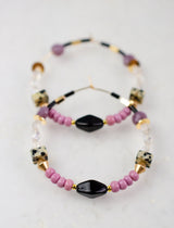 Rosie Beaded Hoops