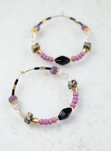 Rosie Beaded Hoops