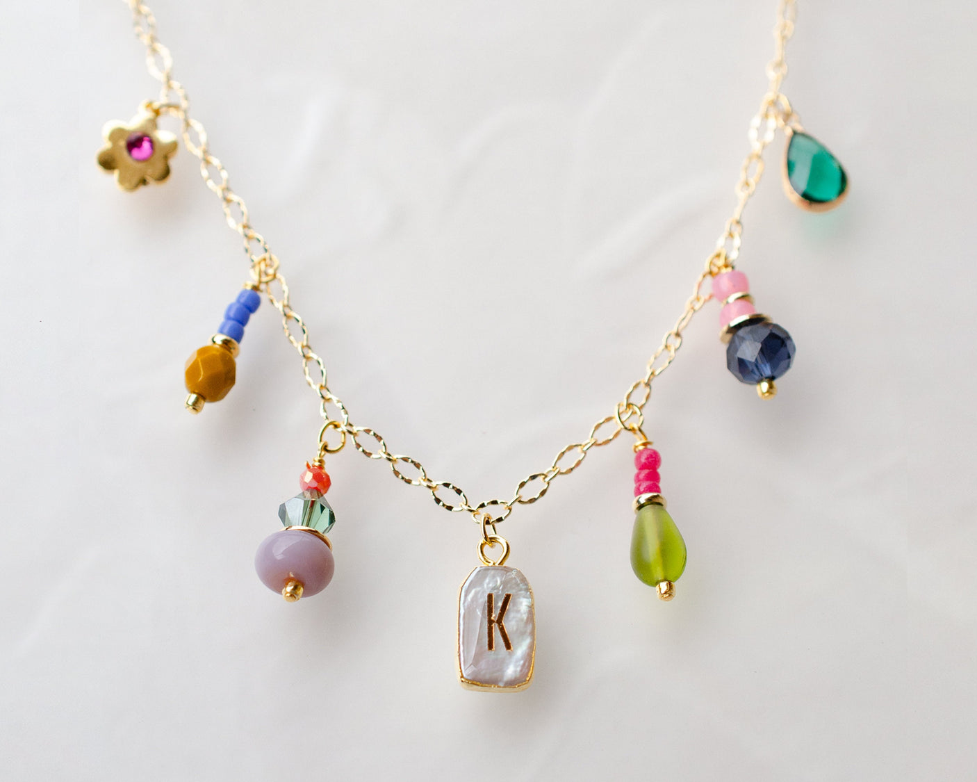 Atlas Initial Charm Necklace