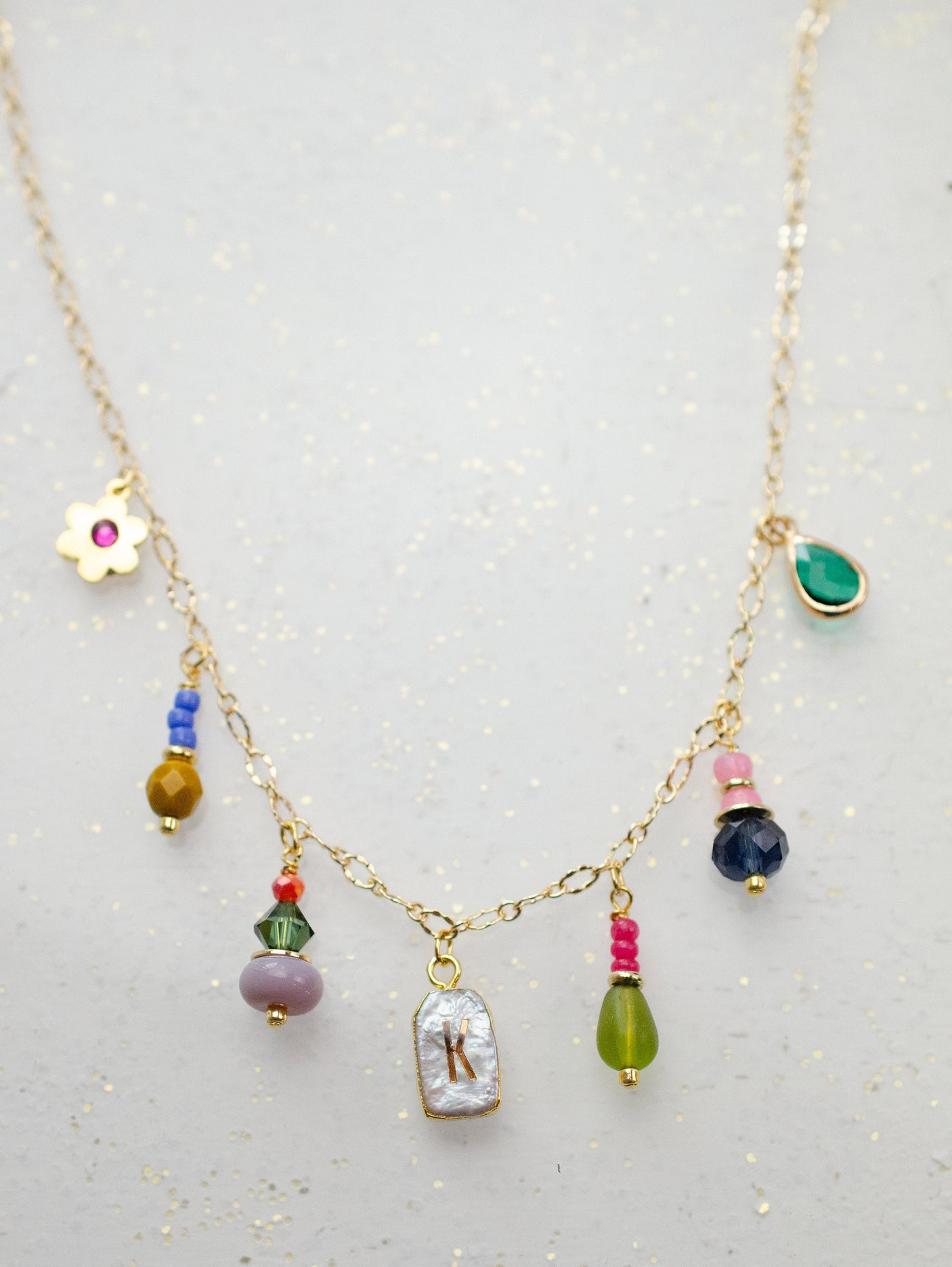 Atlas Initial Charm Necklace
