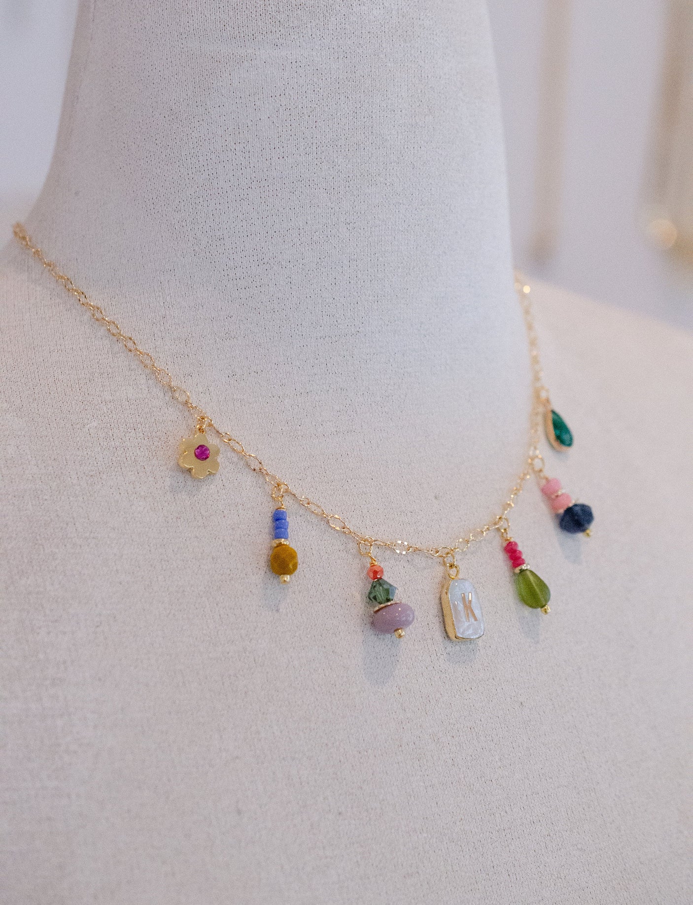 Atlas Initial Charm Necklace