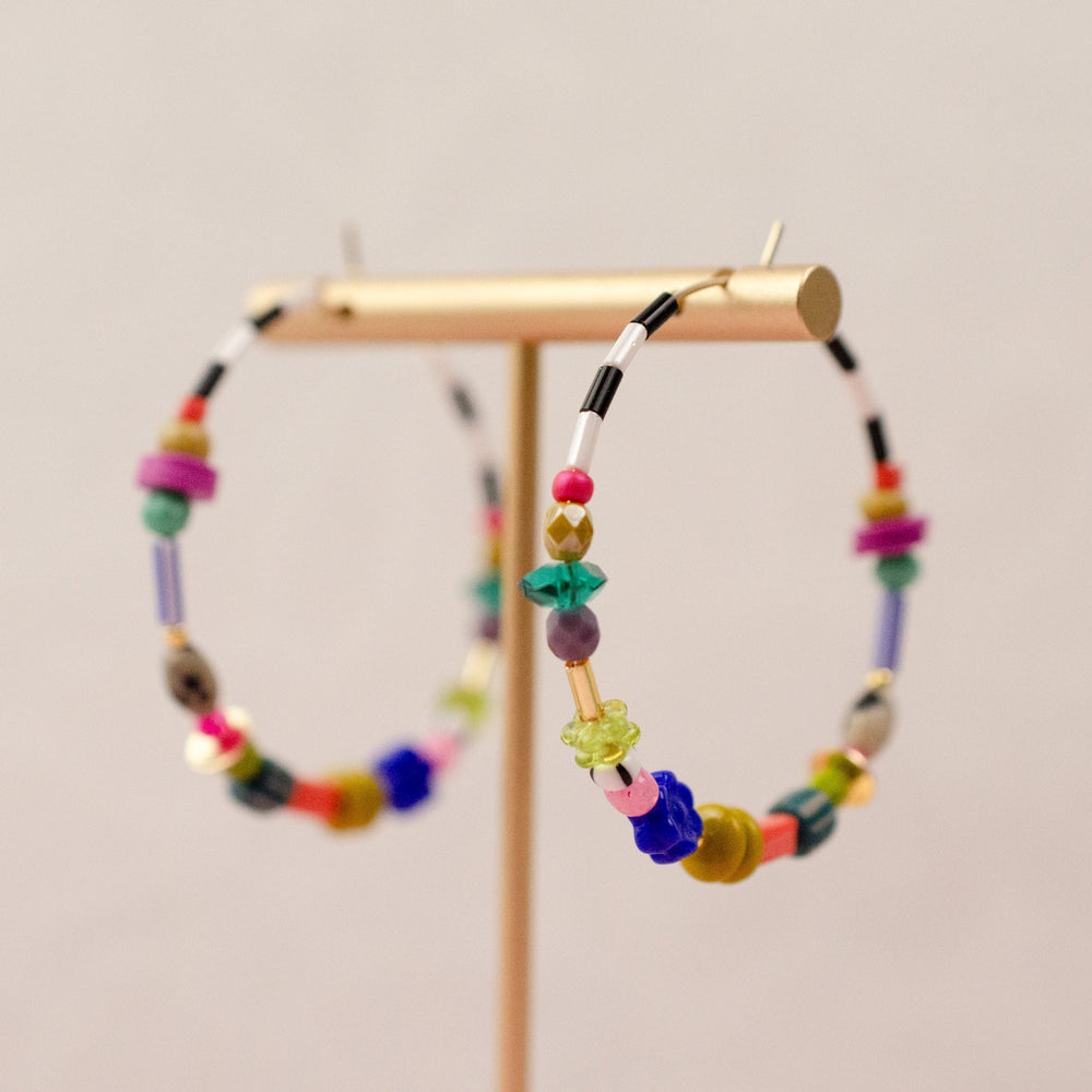 Tabitha Beaded Hoops