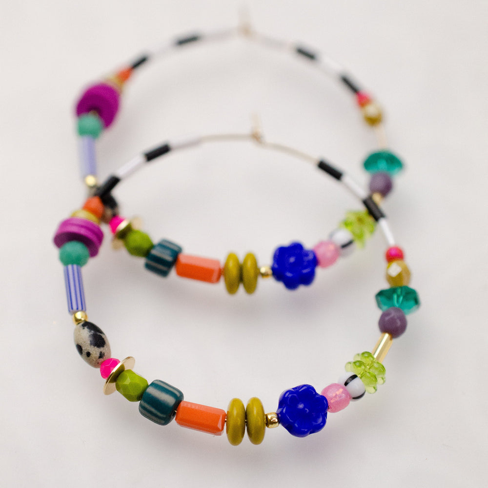 Tabitha Beaded Hoops