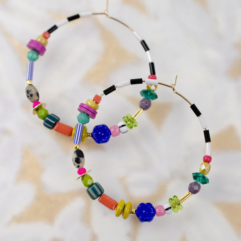Tabitha Beaded Hoops