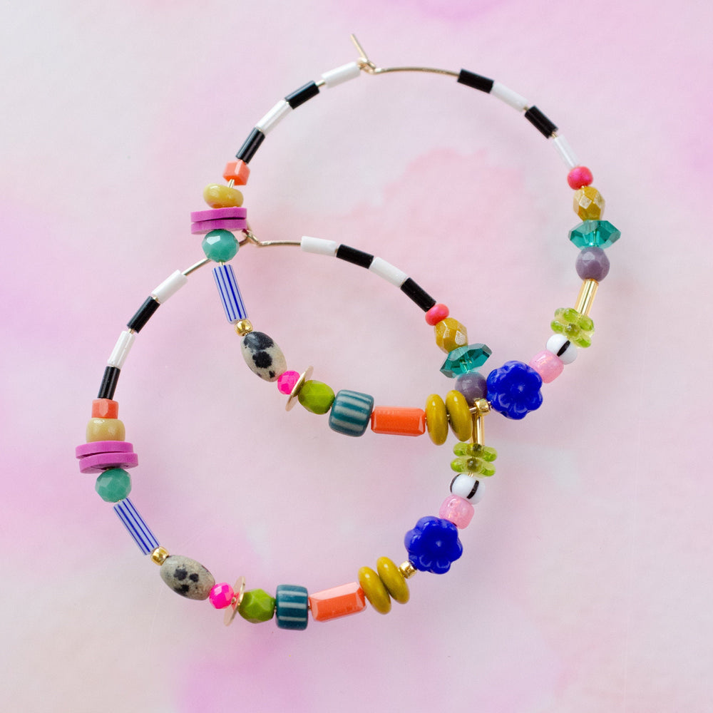 Tabitha Beaded Hoops