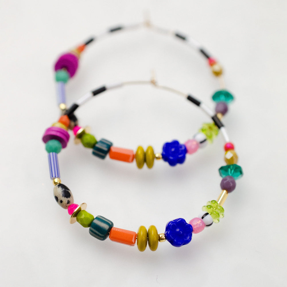 Tabitha Beaded Hoops