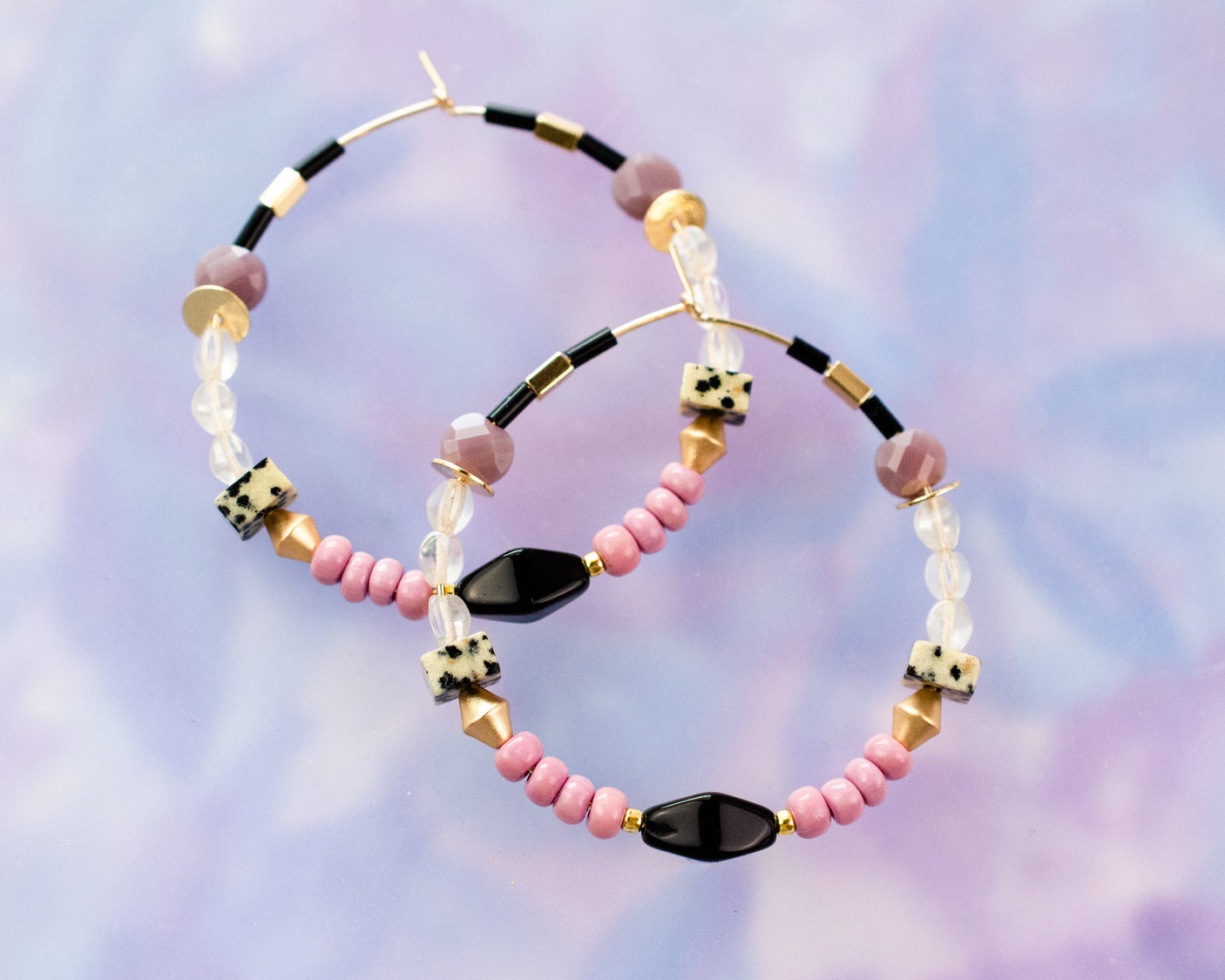 Rosie Beaded Hoops