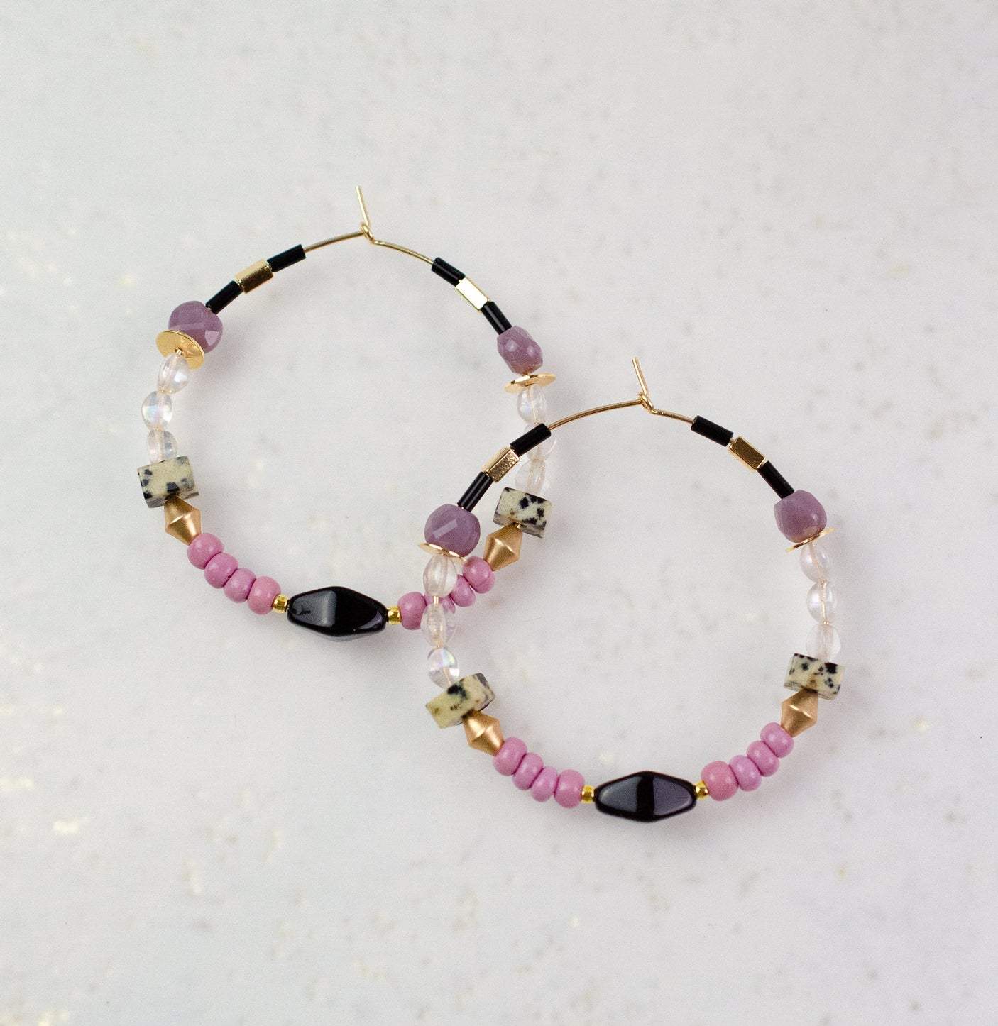 Rosie Beaded Hoops