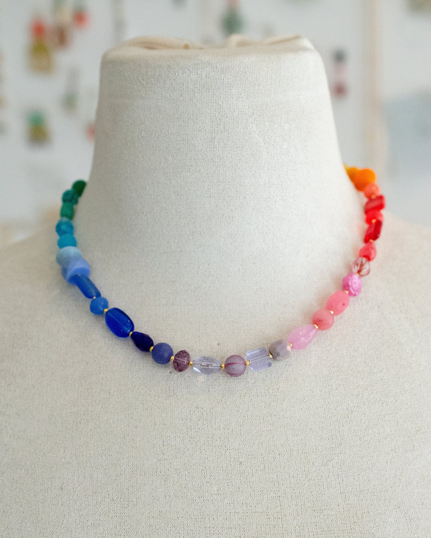 Rainbow Beaded Necklace