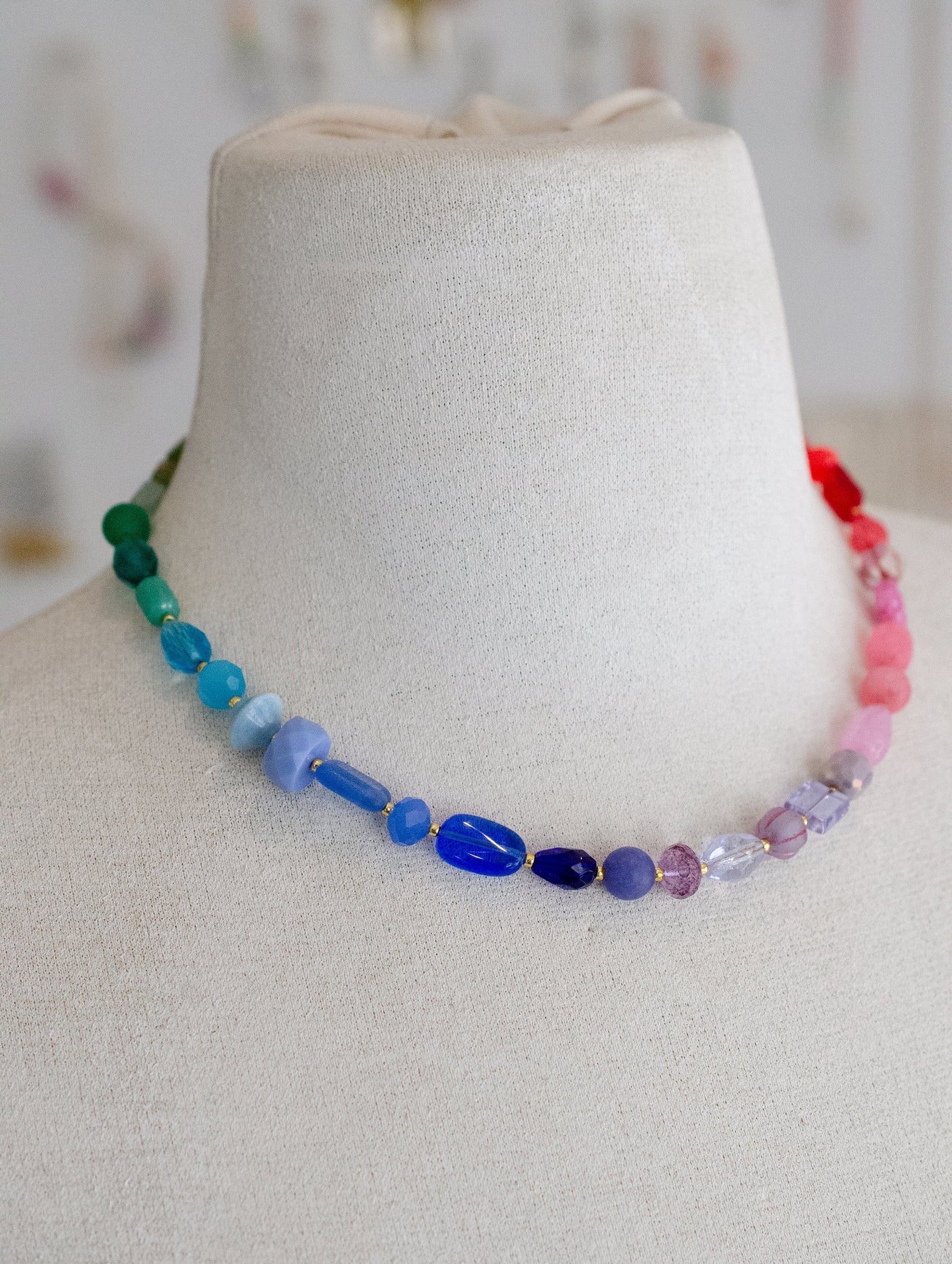 Rainbow Beaded Necklace