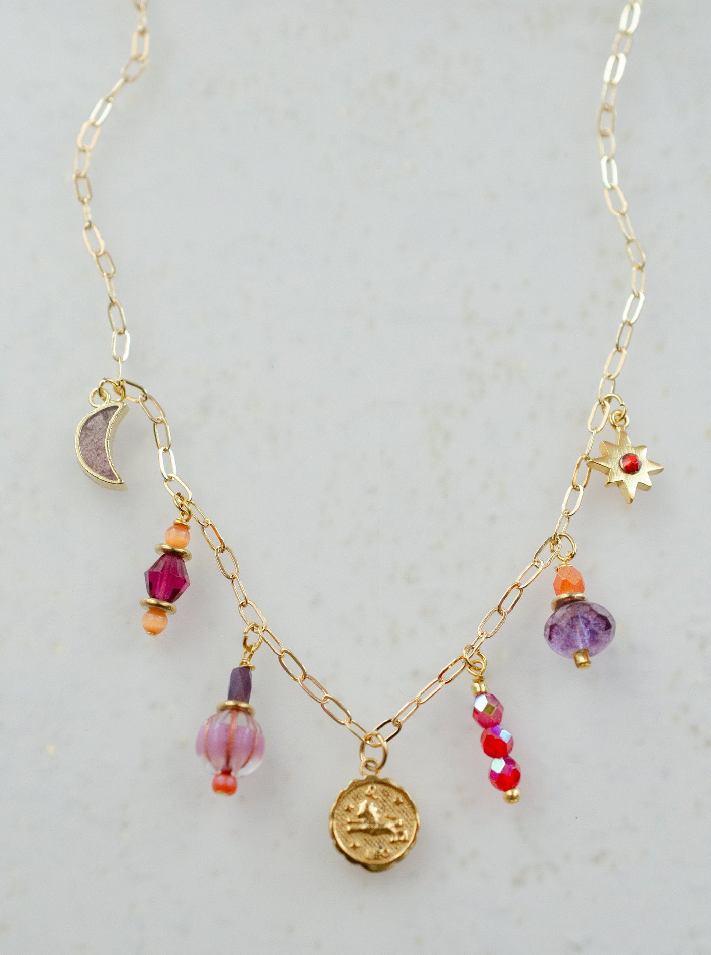 Zodiac Fire Charm Necklace