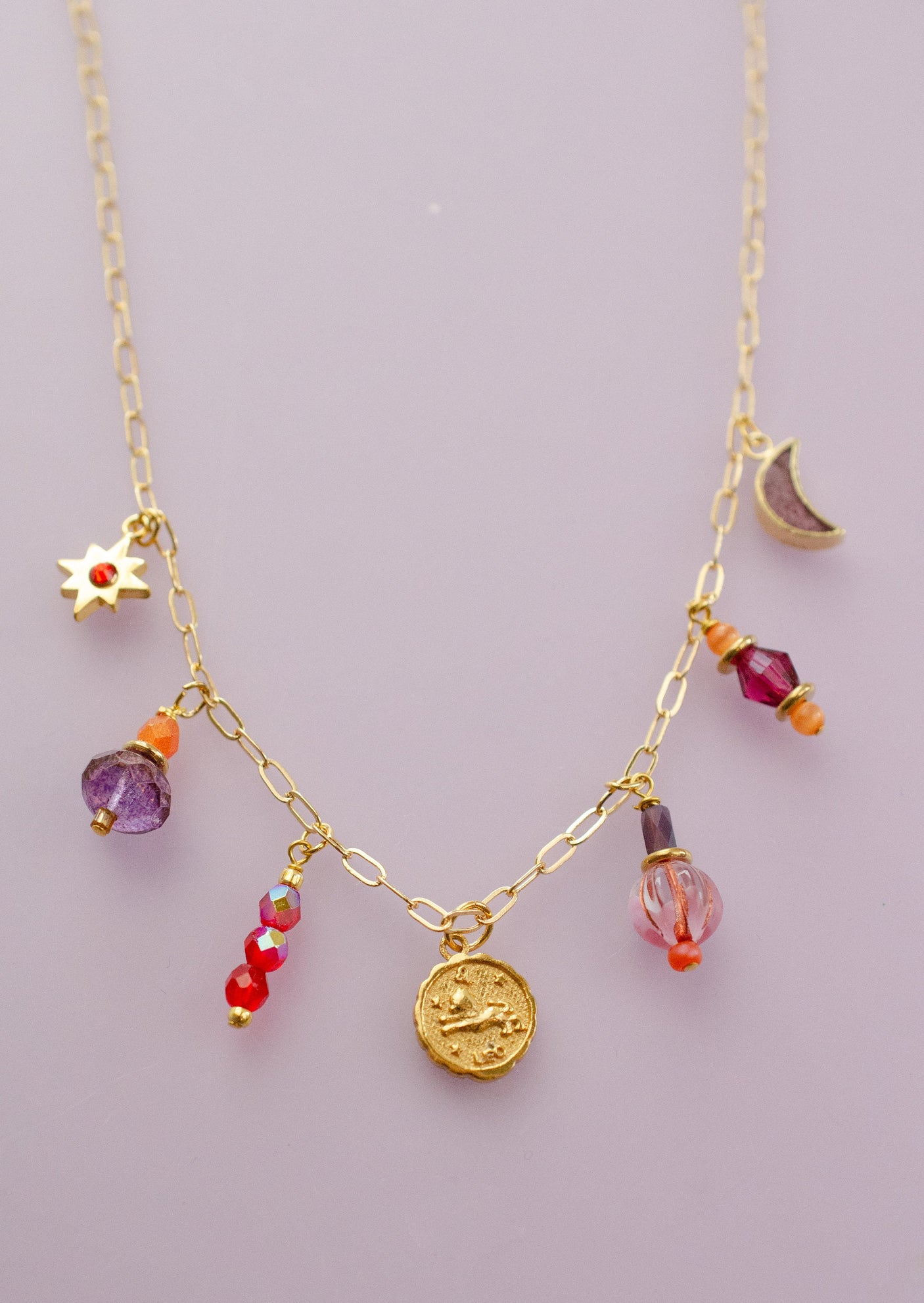 Zodiac Fire Charm Necklace