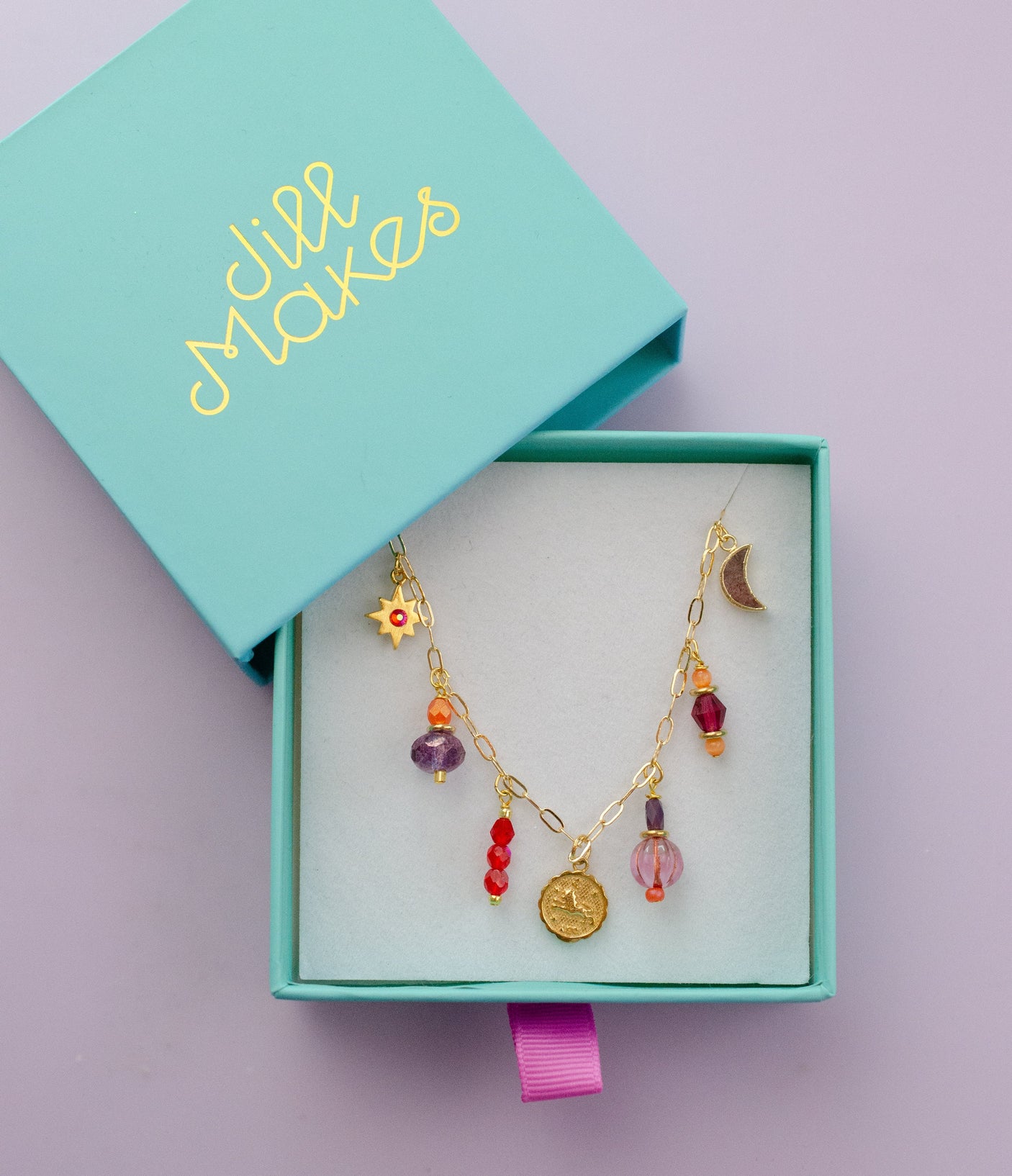 Zodiac Fire Charm Necklace