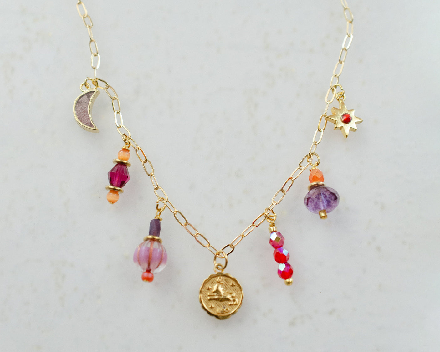 Zodiac Fire Charm Necklace