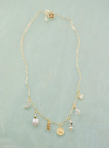 Pearl Zodiac Charm Necklace