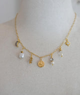 Pearl Zodiac Charm Necklace