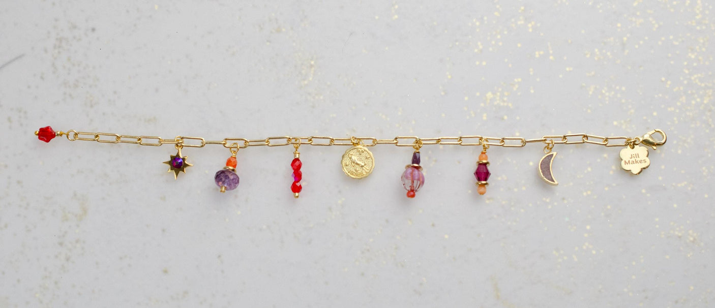 Zodiac Fire Charm Bracelet