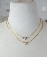 Birthstone Initial Necklace