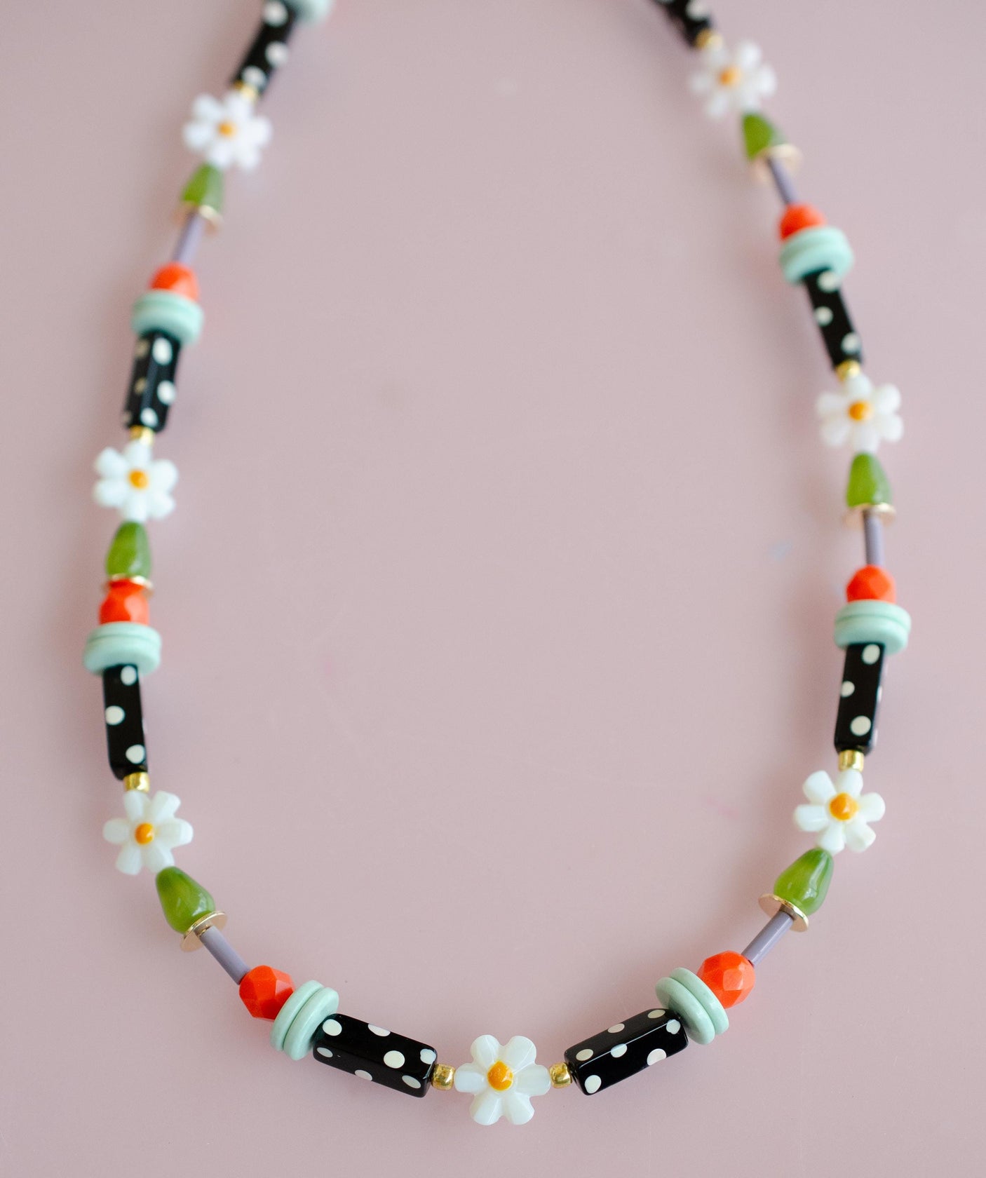 Petal Beaded Necklace