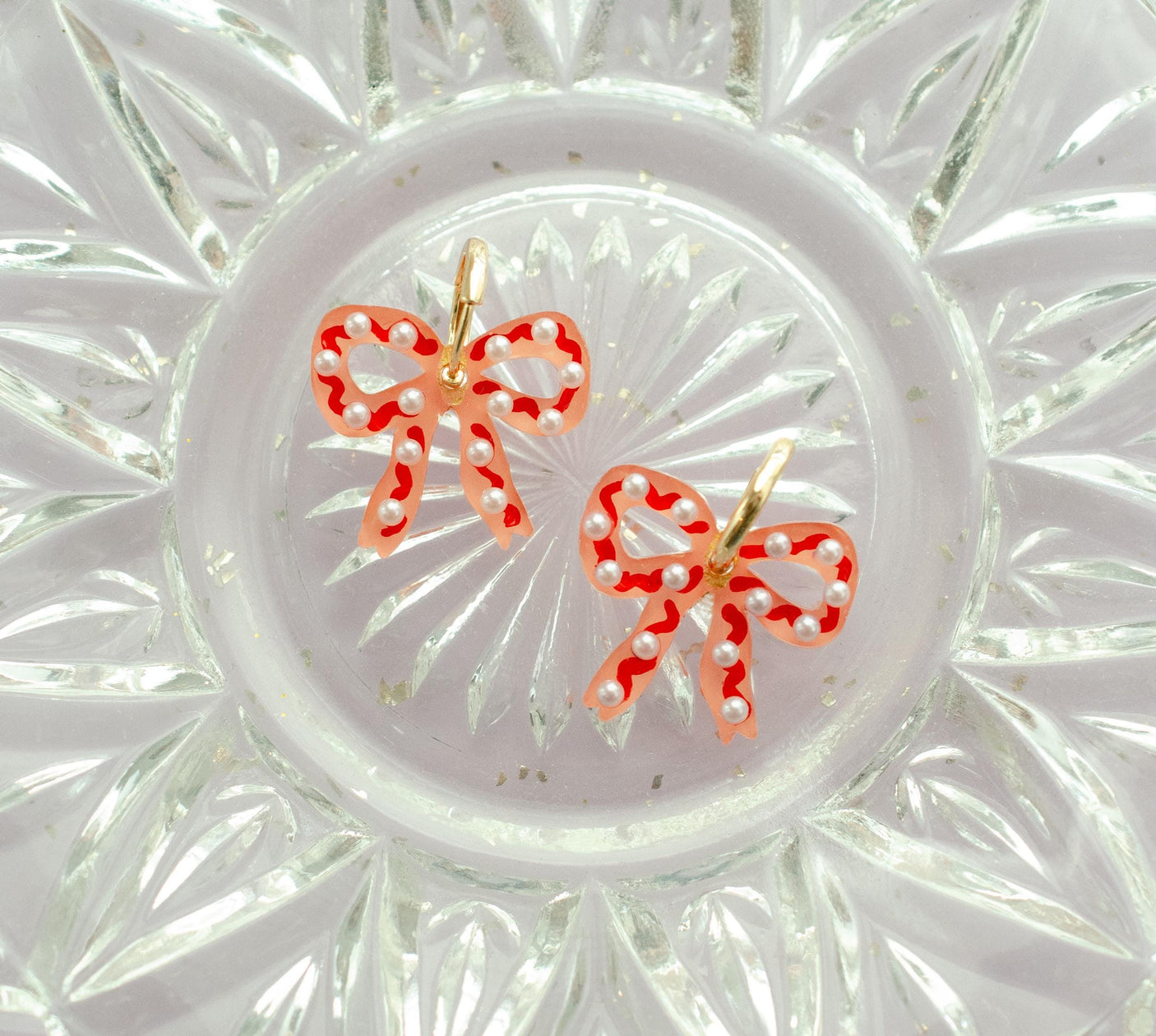 Handpainted Bow Earrings