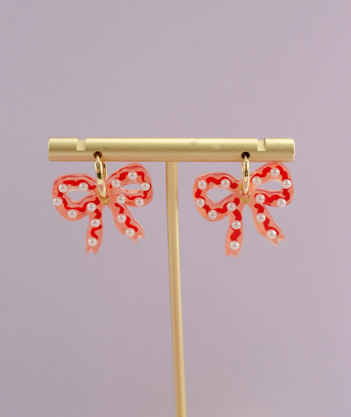 Handpainted Bow Earrings