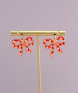 Handpainted Bow Earrings