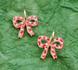 Handpainted Bow Earrings